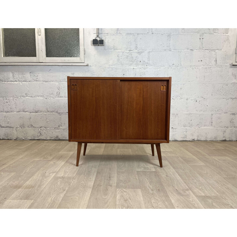 Enfilade scandinave vintage en teck par N.P. Nielsen pour Sejling Skabe, Danemark 1960