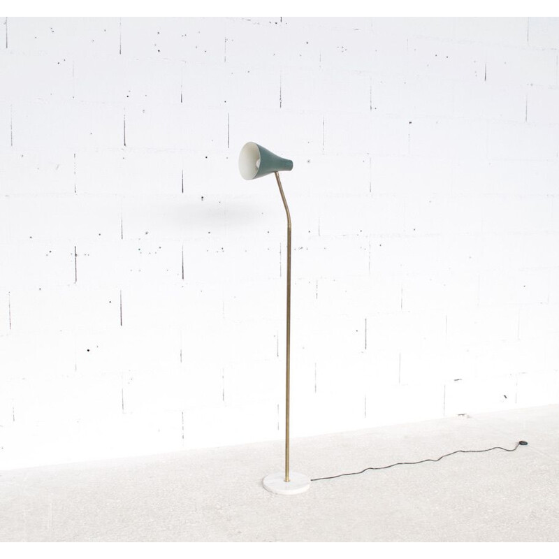 Modular vintage floor lamp in Carrara marble by Stilux Milano, 1950