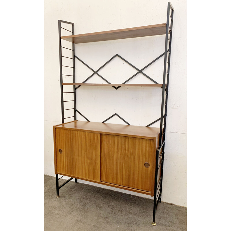 Mid-century sliding doors wall unit, Italy 1960s