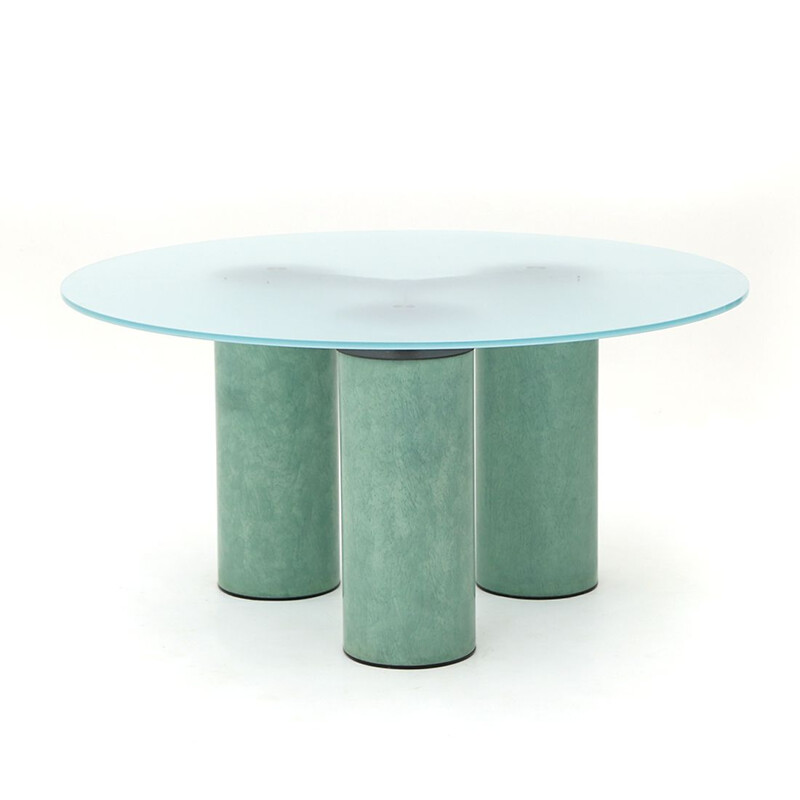 Vintage "Serenissimo" circular table by Lella and Massimo Vignelli for Acerbis, 1980s