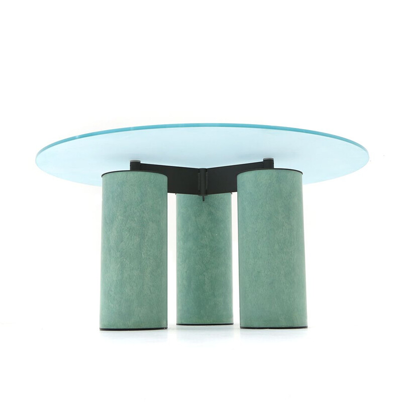 Vintage "Serenissimo" circular table by Lella and Massimo Vignelli for Acerbis, 1980s