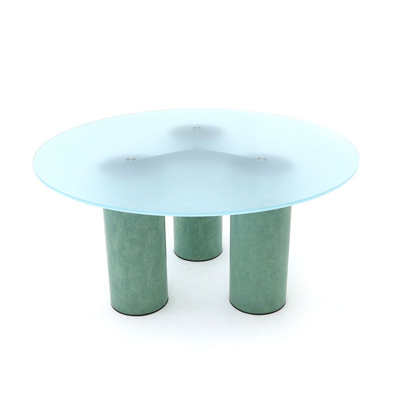 Vintage "Serenissimo" circular table by Lella and Massimo Vignelli for Acerbis, 1980s