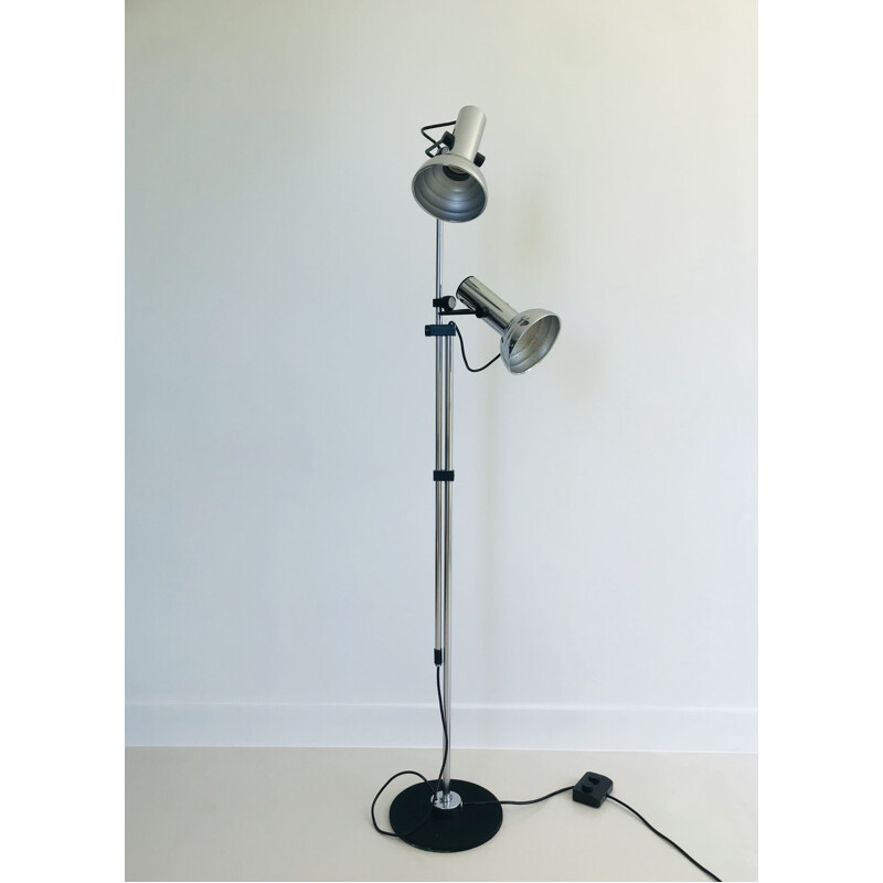 Vintage floor lamp with two spots, Italy 1970