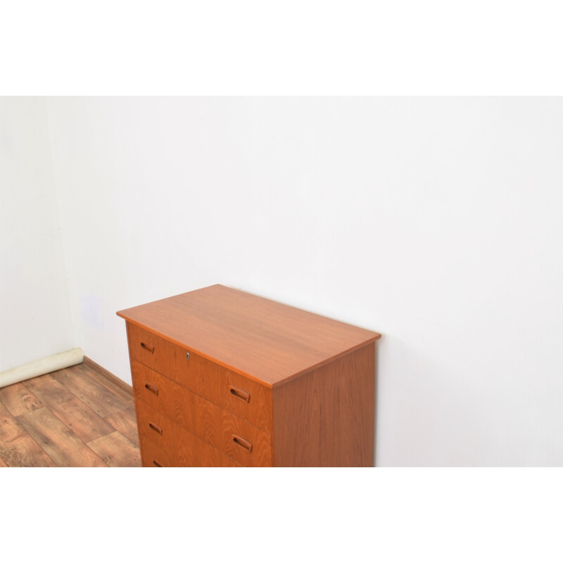 Mid-century teak chest of drawers, Norway 1960s