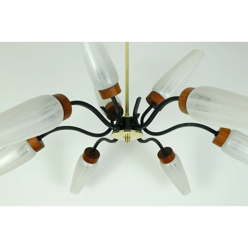 Mid century sputnik 9-light chandelier, 1950s