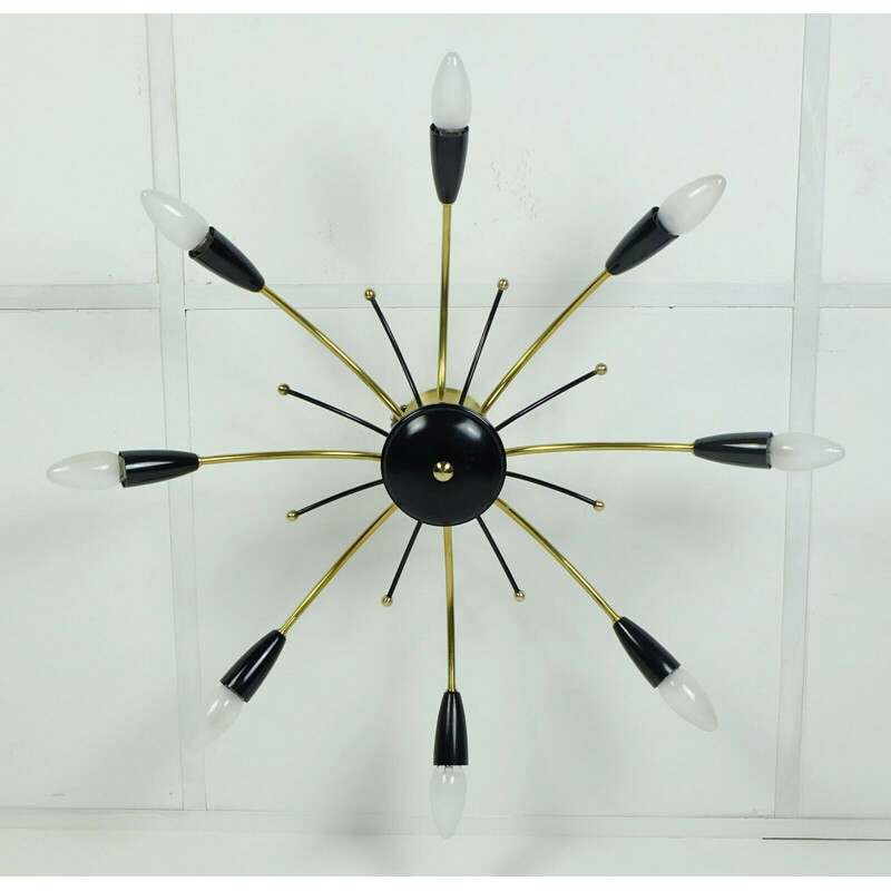 Mid century sputnik spider chandelier, 1950s