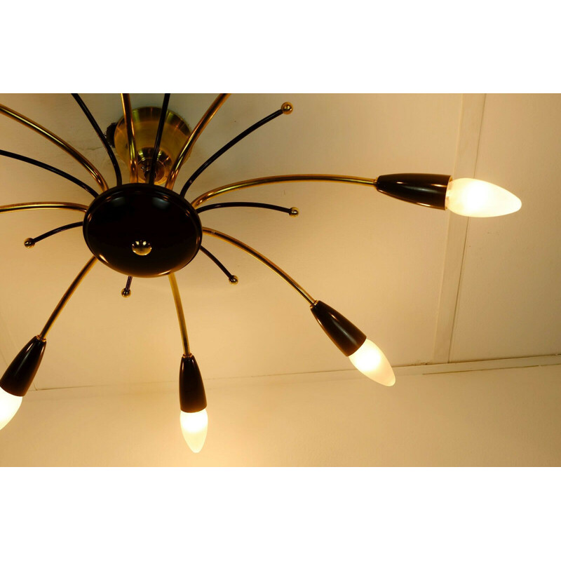 Mid century sputnik spider chandelier, 1950s