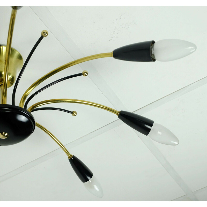 Mid century sputnik spider chandelier, 1950s