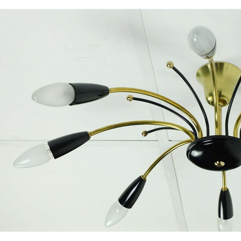 Mid century sputnik spider chandelier, 1950s