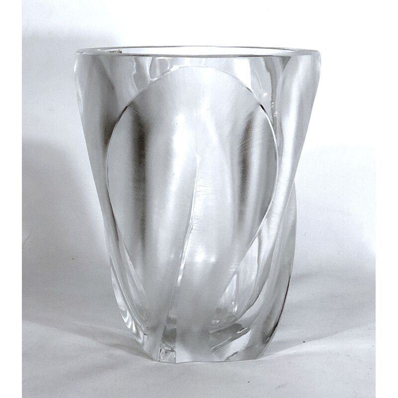 Vaso de cristal vintage de Lalique, 1960