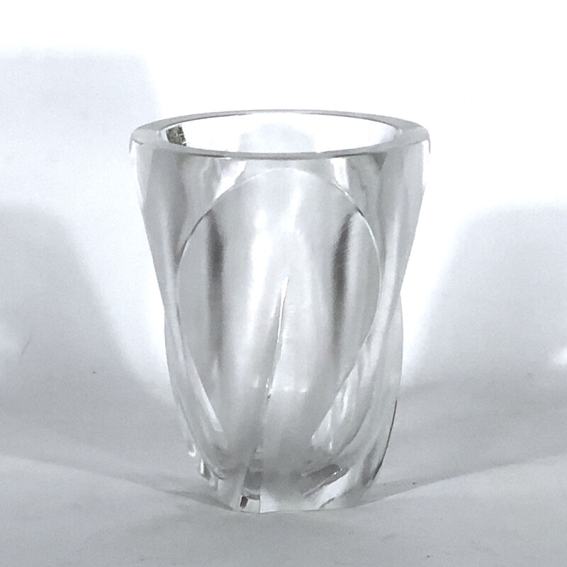 Vaso de cristal vintage de Lalique, 1960