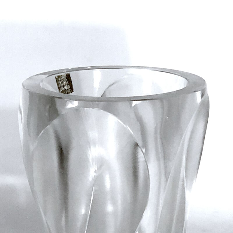 Vaso de cristal vintage de Lalique, 1960