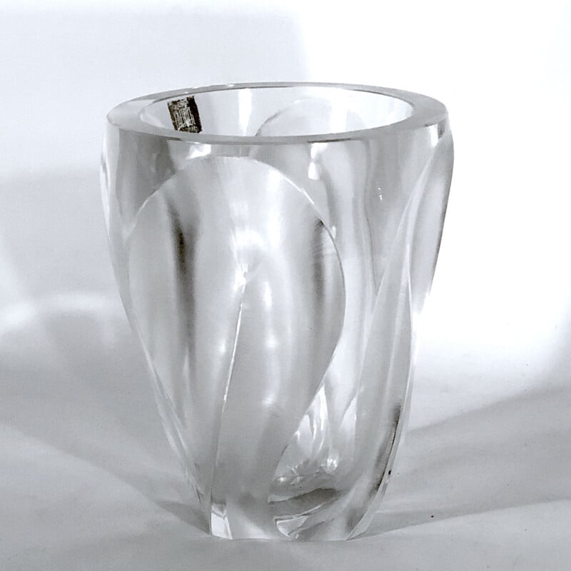 Jarrón vintage de cristal de Lalique, 1960