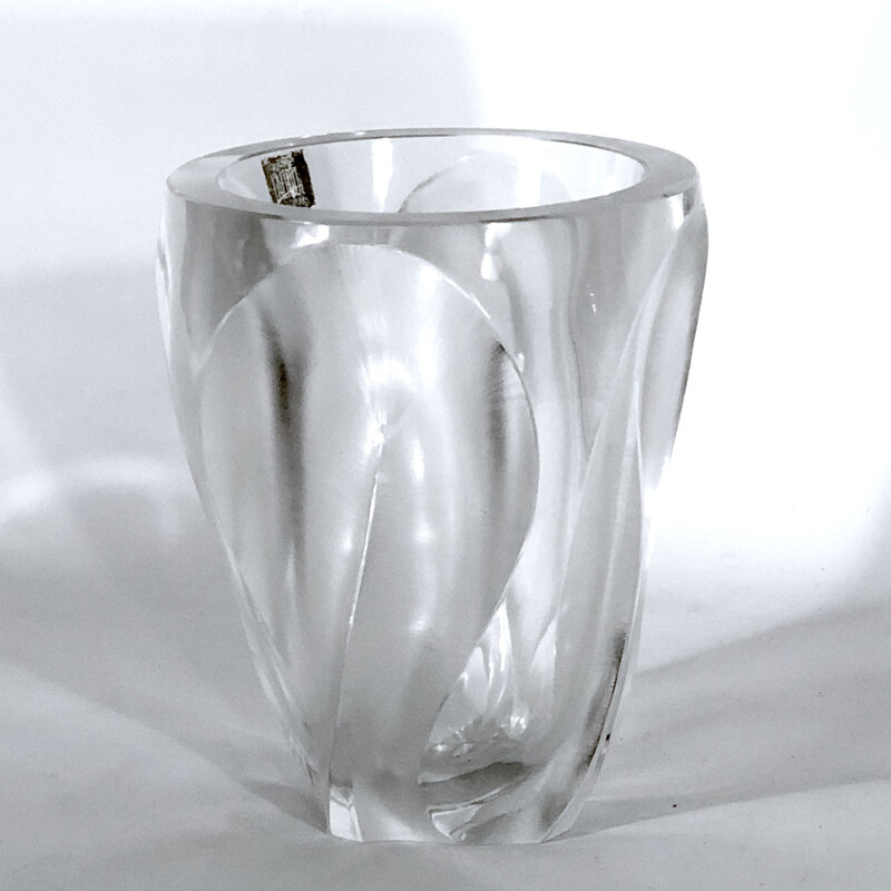 Vintage crystal vase by Lalique, 1960