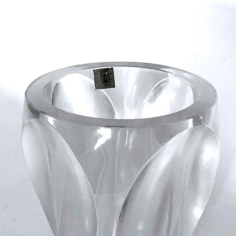 Vaso de cristal vintage de Lalique, 1960