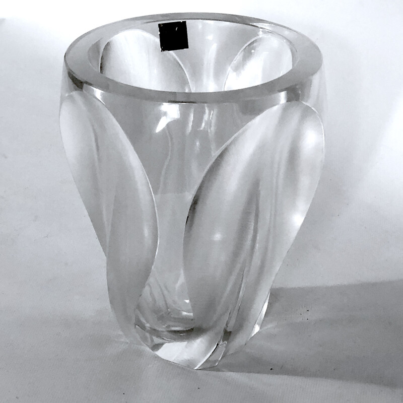 Vintage crystal vase by Lalique, 1960