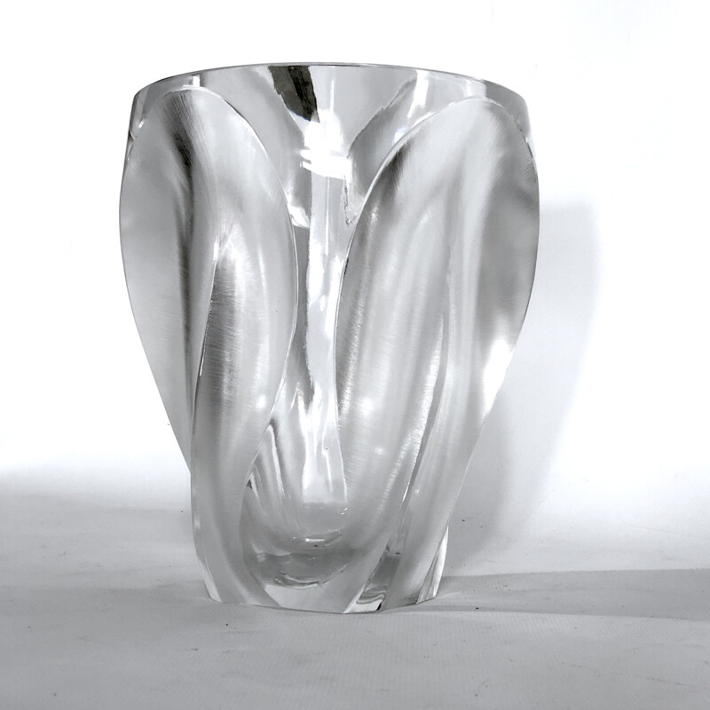 Vaso di cristallo vintage di Lalique, 1960