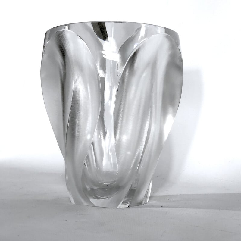 Vintage crystal vase by Lalique, 1960