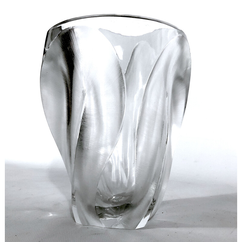 Vaso de cristal vintage de Lalique, 1960