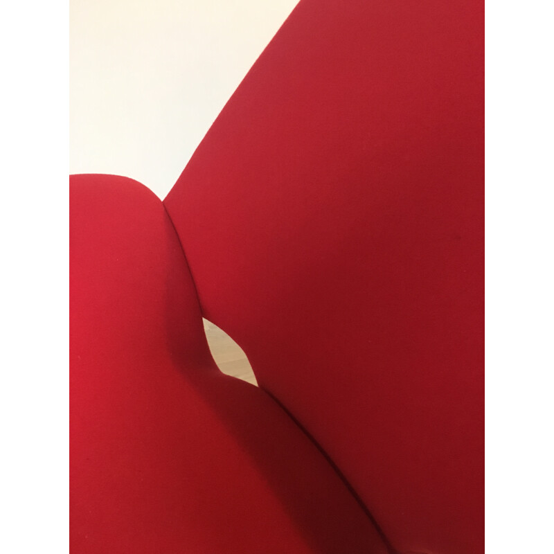 Fauteuil en tissu rouge, Augusto BOZZI - 1960