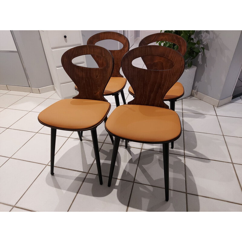 Set of 4 vintage Baumann Bistro chairs, 1960