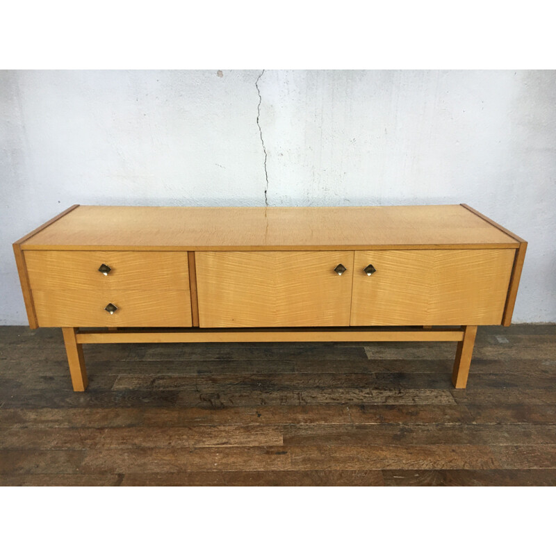 Vintage light wood tv stand, 1950