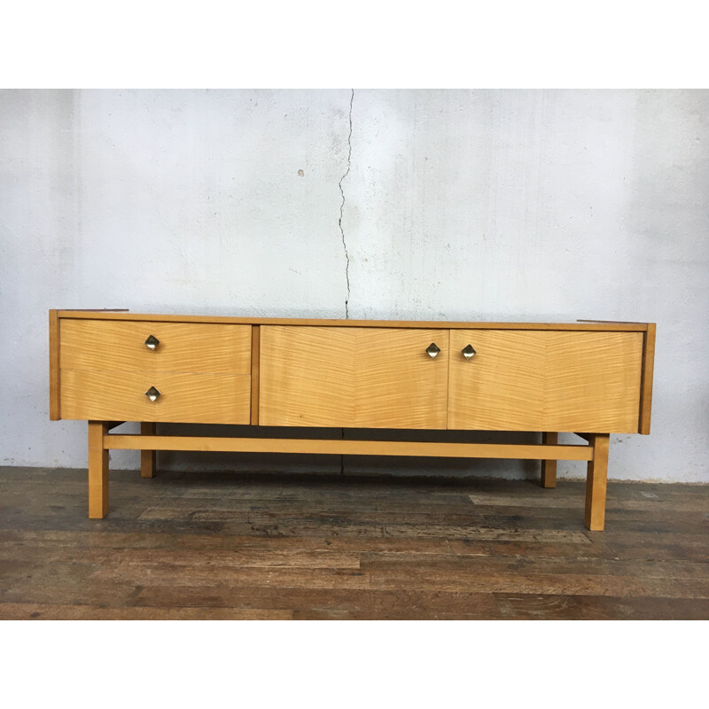 Vintage light wood tv stand, 1950