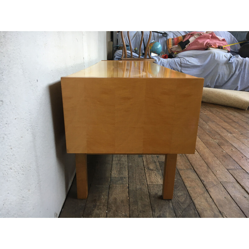 Vintage light wood tv stand, 1950