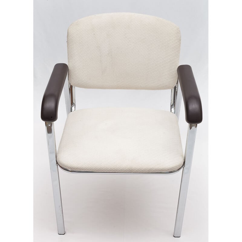 Lot de 4 fauteuils vintage en tissus ivoire de Marcel Breuer, 1970