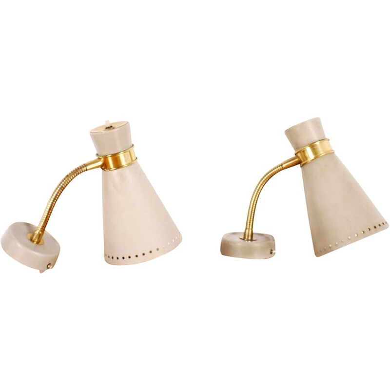 Pair of vintage wall lamps, 1960s