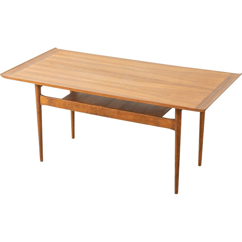 Vintage solid wood coffee table by Ilse Möbel, Germany 1950s