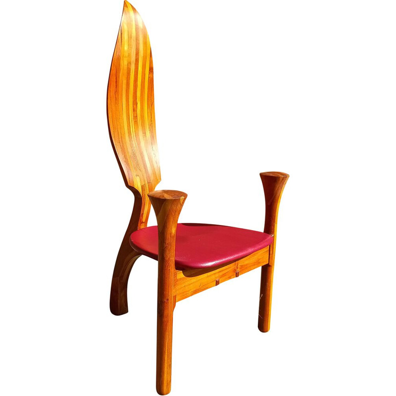 Vintage chair in the manner of Wendell Castle