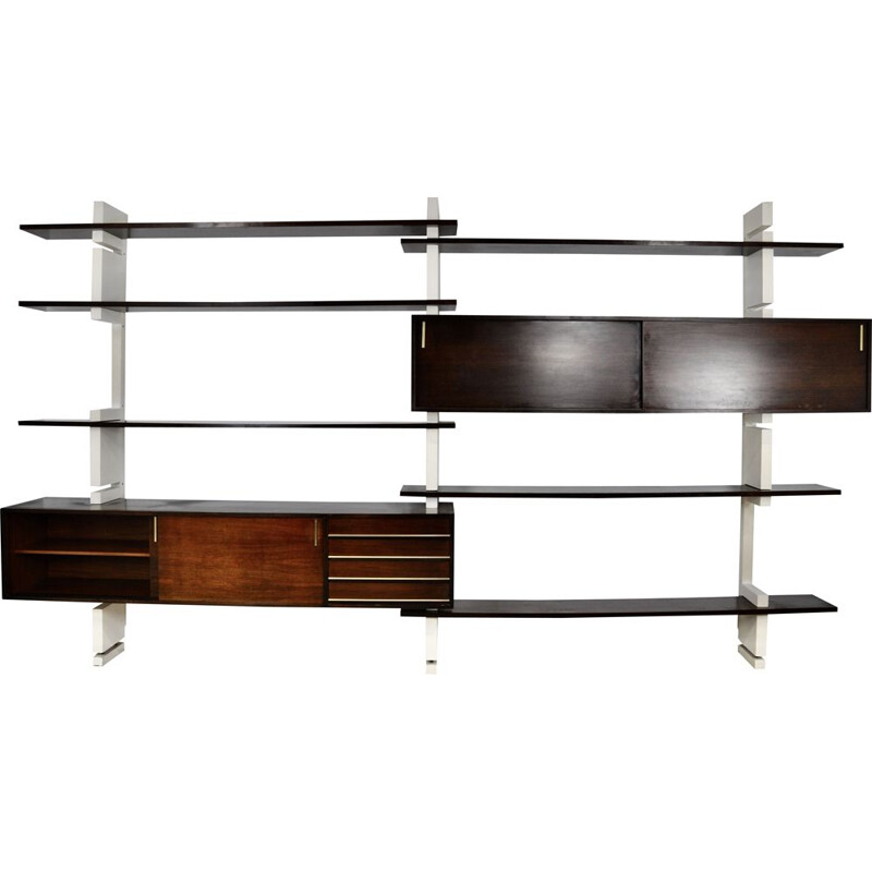 Vintage Amma lacquered wall unit, Italy 1960