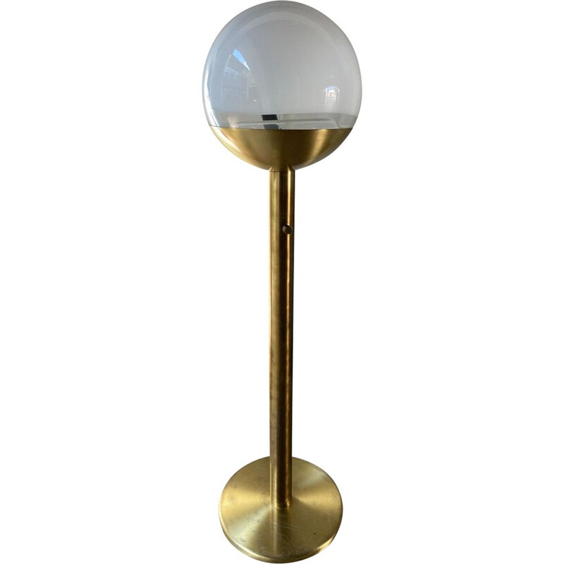 Vintage floor lamp in brass and Murano glass by Carlo Nason, 1972