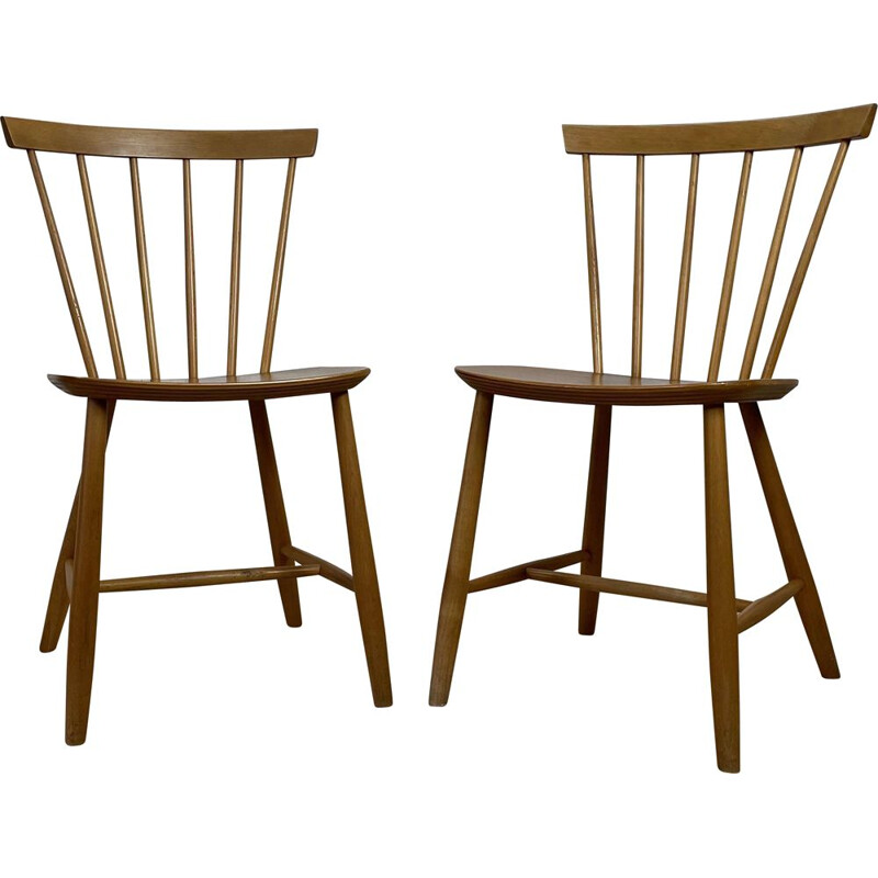 Ein Paar Vintage-Stühle Modell J46 von Poul M. Volther für Fdb Møbler