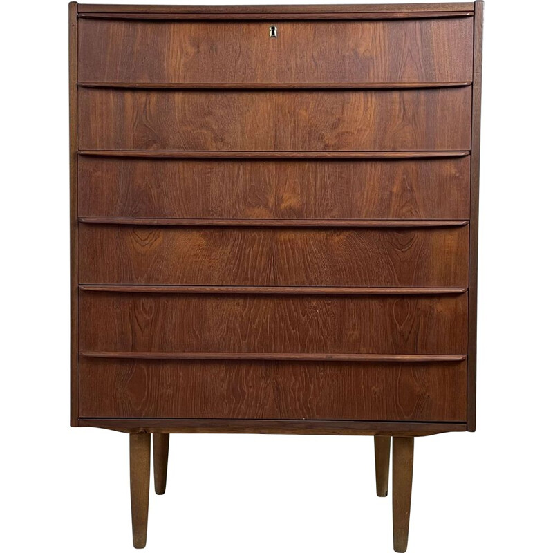 Scandinavian vintage teak chest of drawers, 1960