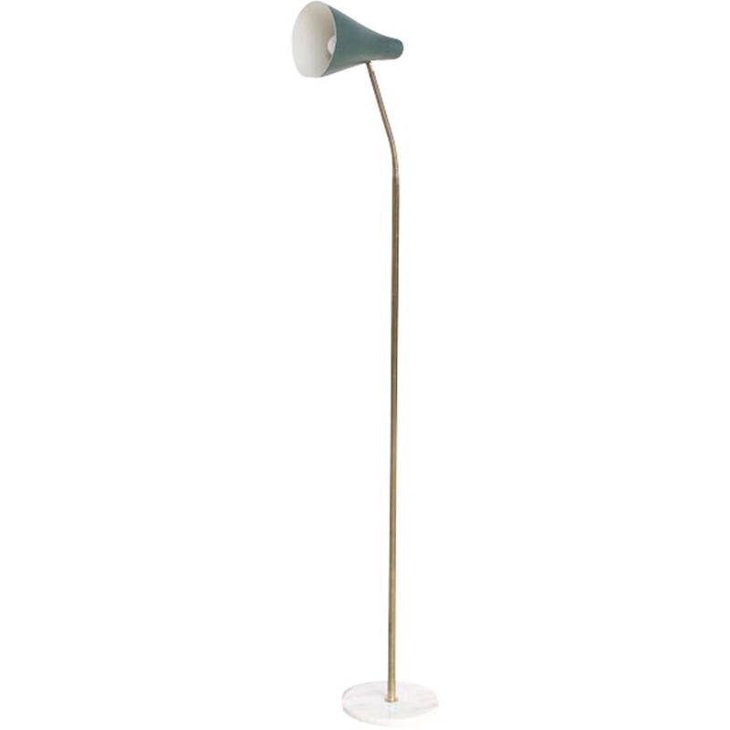 Modular vintage floor lamp in Carrara marble by Stilux Milano, 1950