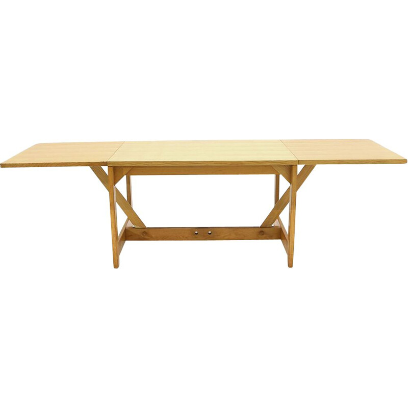 Extendable vintage ashwood table by Werther Toffoloni and Piero Palange for Germa, 1970s