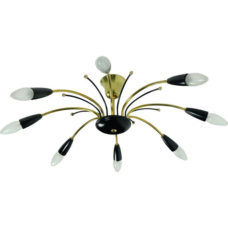 Mid century sputnik spider chandelier, 1950s