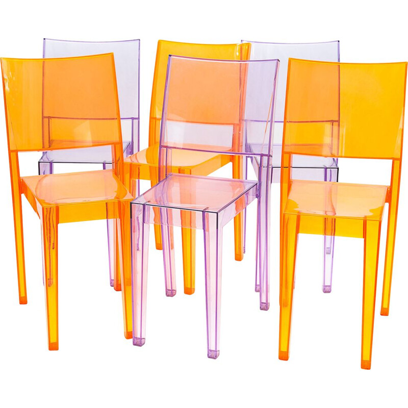 Set of 6 vintage chairs by Philippe Starck for Kartell, 2005
