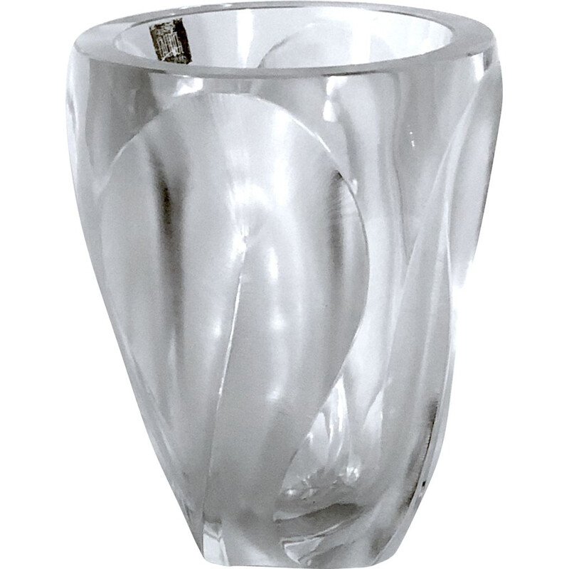 Vase vintage en cristal par Lalique, 1960