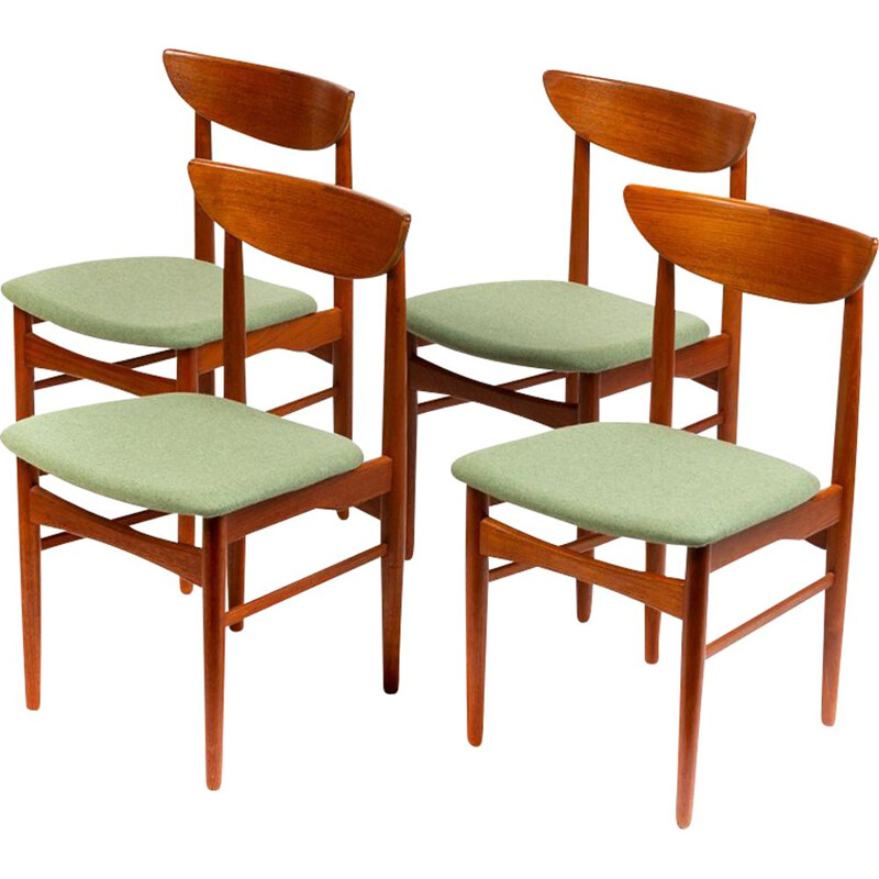 Set of 4 vintage Danish dining chairs by E.W. Bach for Skovby Mobelfabrik