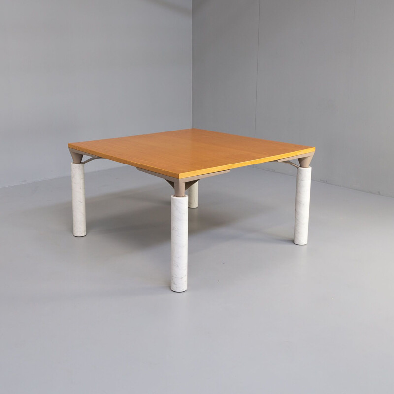 Vintage-Tisch "lom850" Beine aus Carrara-Marmor von Francesco Binfare für Cassina, 1980
