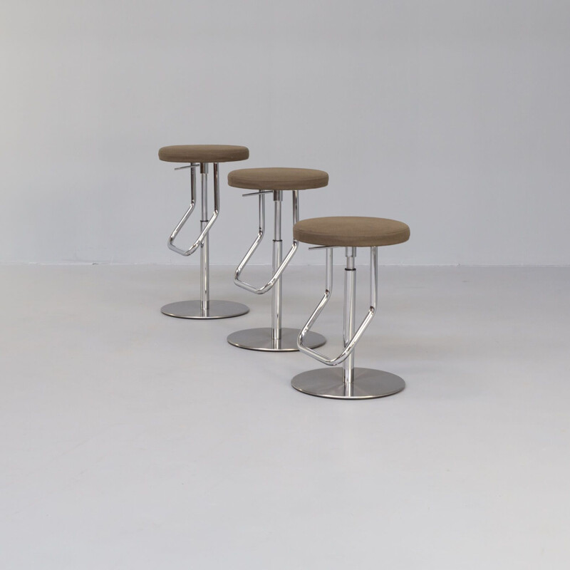 Set of 3 vintage S 123 Ph bar stools by James Irvine for Thonet