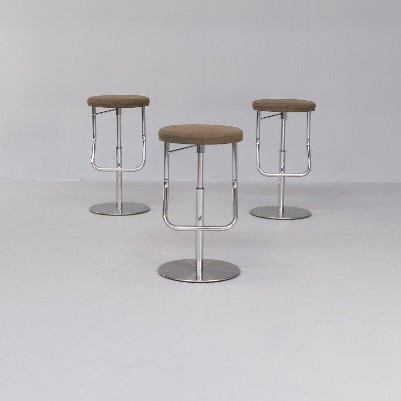 Set of 3 vintage S 123 Ph bar stools by James Irvine for Thonet