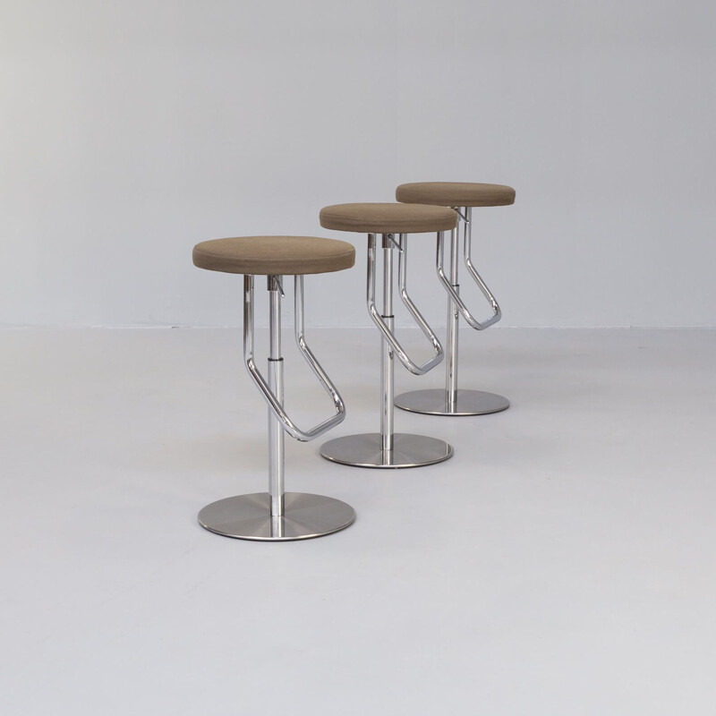 Set of 3 vintage S 123 Ph bar stools by James Irvine for Thonet