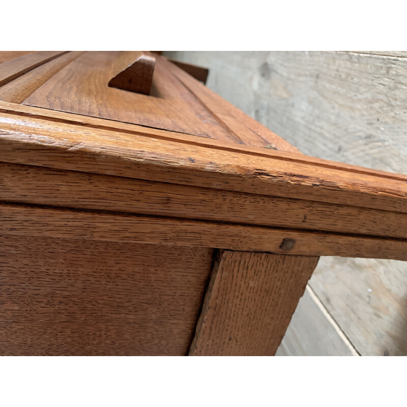 Vintage solid oakwood chest of drawers