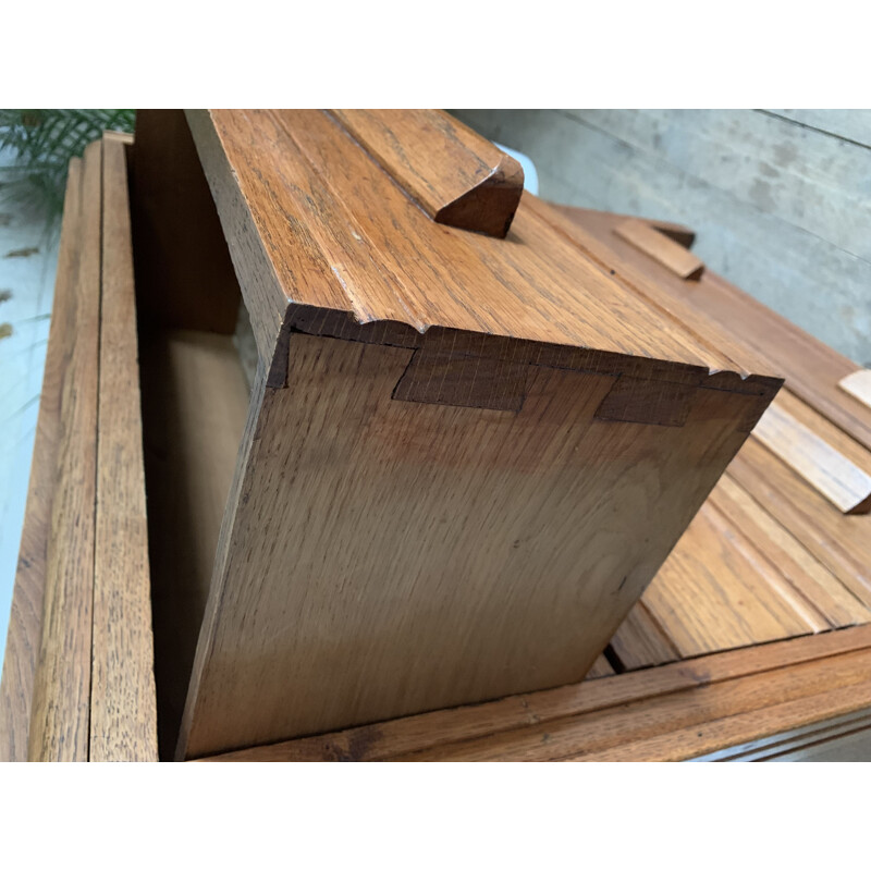 Vintage solid oakwood chest of drawers