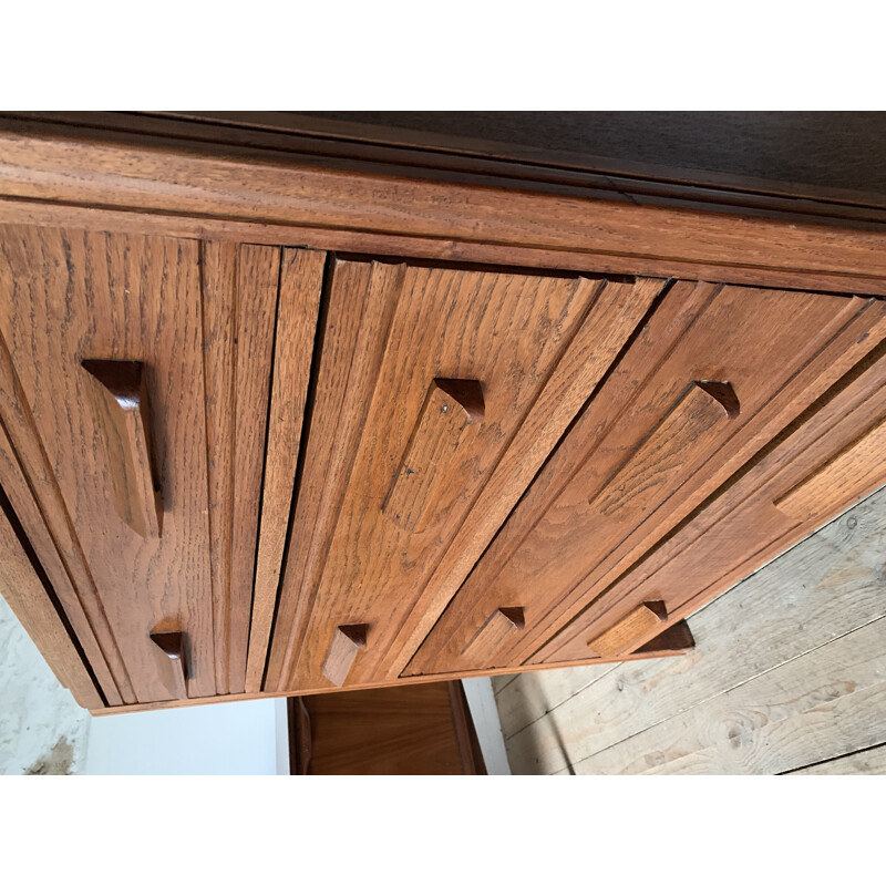 Vintage solid oakwood chest of drawers