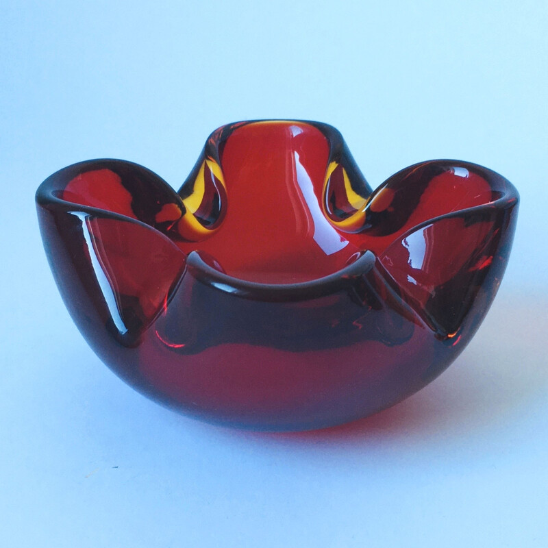 Cendrier vintage en verre de Murano, Italie 1960